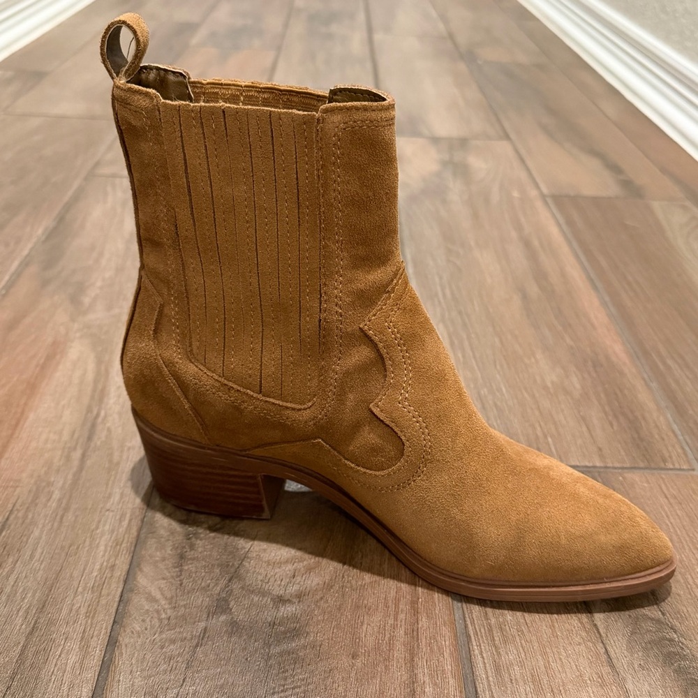 Dolce Vita Brylee H2O Brown Suede Heeled Boots | 8.5W - Picture 5 of 11